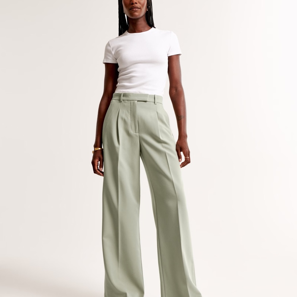 A&F Harper Tailored Ultra Wide Leg Pant Size 27 Regular